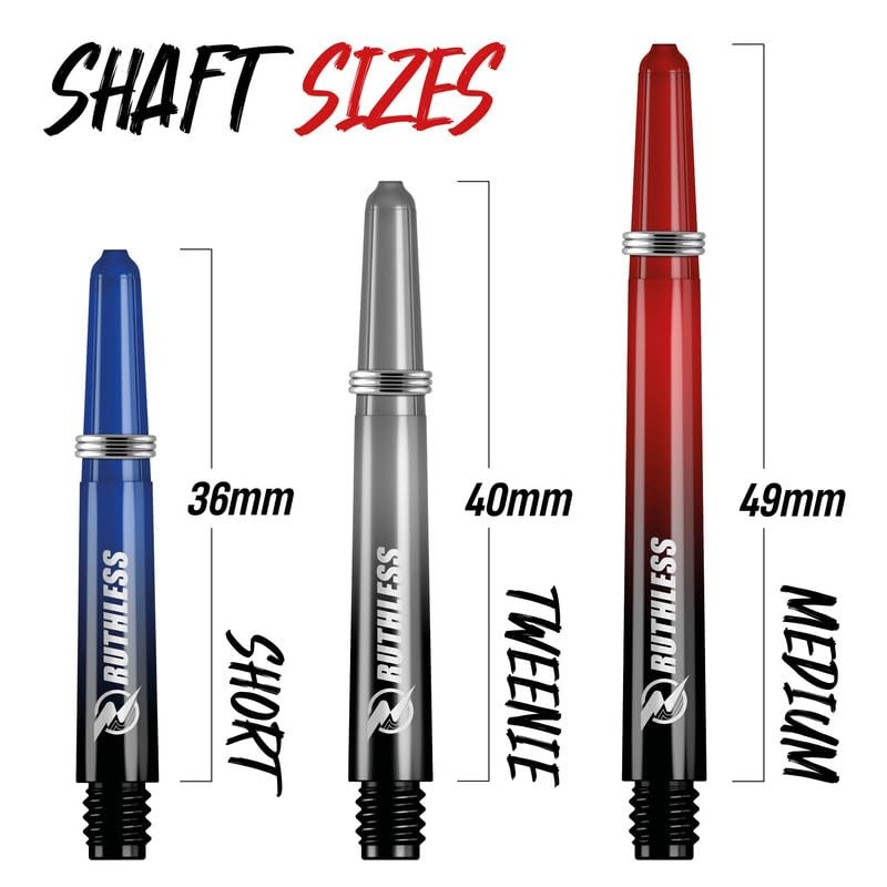 RUTHLESS Deflectagrip Polycarbonate Dart Shafts | Durable Stems with Springs