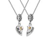 Luluadorn Pairing Heart Mother Daughter Necklaces Moom and Star Mom