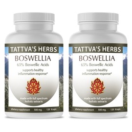 Tattva's Herbs Boswellia Serrata Supplement, Boswellia Extract Capsules, Joint Support Supplement, CO2 Extract, Organic Boswellia Herb from