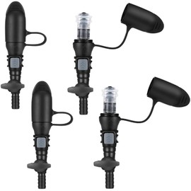 Pickmesh 4 Packs Hydration Bags Bite Valve Mouthpiece Replacement Black 45° Fit Detachable Universal Manual Switch Backpack Valve Bladder Compatible with Most Water Backpack and Brands