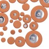 25Pcs Saxophone Pads Brown Sheepskin Sound Hole Resonator Gasket Wind