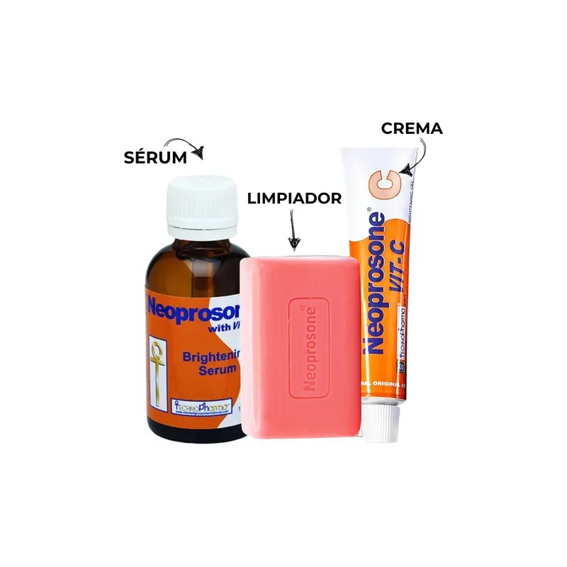 NEOPROSONE Express Kit Sérum + Crema + Limpiador Antimanchas Blanqueador