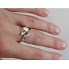 Fox Open Rings Sterling Silver 925 Playful Head Animal Tail