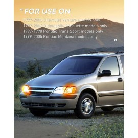 Nilight Headlight Assembly Compatible with 1997-2005 Chevy Venture