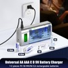 Battery Charger for C D AA AAA 9V Ni-MH Ni-CD