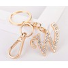 Keychain for Women AlphaAcc Purse Charms for Handbags Crystal Alphabet