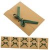 STOBOK Envelope with Ribbon 50pcs European Envelope Green Ribbon Kraft