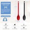 Armrouns Long handle Silicone Mixing Spoon, 12" Stirring Spoons Nonstick