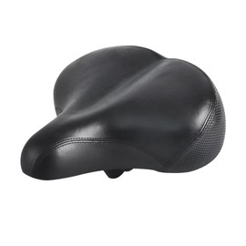 EIRONA Oversized Bike Seat - Comfortable Universal Bicycle Saddle - Waterproof Leather - Memory Foam - Black - Unisex-Adults