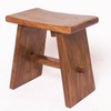 RUBAPOSM Solid Wood Accent Stool 18" Shower Bench Rustic Garden