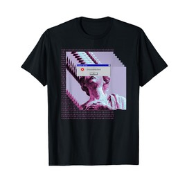 Fatal Error Disconnected Glitch Statue Vaporwave Retro 80s T-Shirt