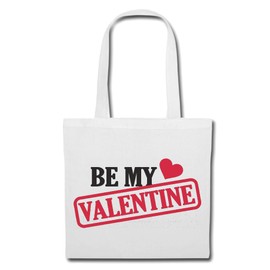 Reifen-Markt Tasche Umhängetasche VALENTINSTAG LOVE YOU HAPPY VALENTIN`S DAY - FRAU MANN - LIEBE - MAMA - PAPA Einkaufstasche Schulbeutel Turnbeutel in Weiß