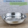 EIKS Stainless Steel Mesh Steamer Basket with Easy Lift Handle