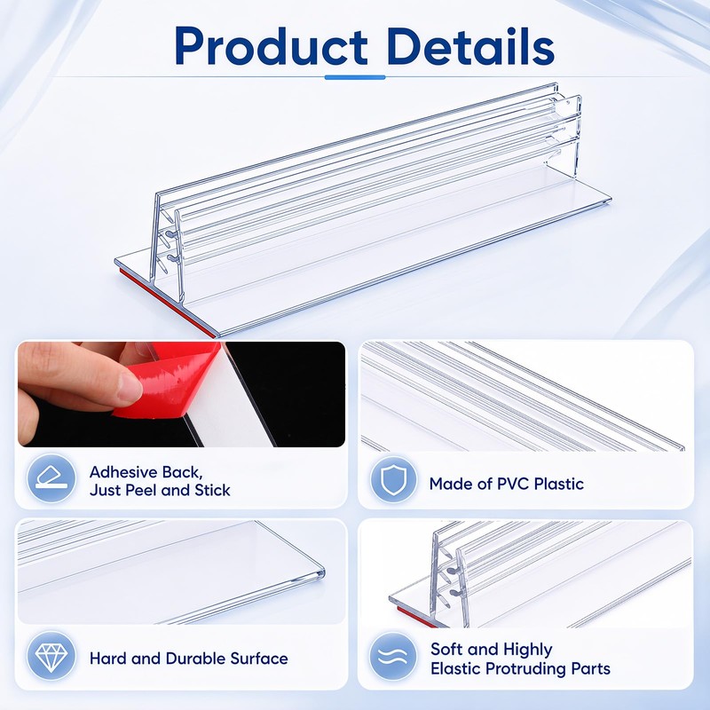 Fulmoon 25 Pcs Sign Holder, Adhesive Base Sign Holders Multiple