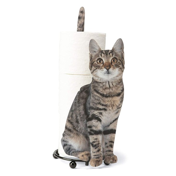 courti porta rotolo di carta igienica a forma di gatto, porta carta igienica da bagno, regalo per gli amanti dei gatti (nero)