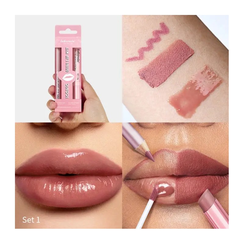 Set De Labiales Mate 3 En 1 Labiales Indelebles Larga