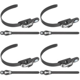 Milisten 4pcs Adjustable Roller Skate Buckle Strap - Durable PVC Ice Skates Clasp for Outdoor Skating Shoes Black
