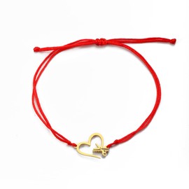 EUEAVAN Scissors Comb Charm Bracelet Adjustable Bracelet Hairdresser Jewelry Love Heart Link Bracelets, Stainless Steel