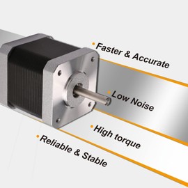 ACT Motor 1 Piece Stepper Motor Nema17 1.5 A 0.5 Nm 42.3 x 42.3 x 40 mm 1.8 Degree 4 Wire Stepper Motor for CNC and Robot 17hs4415-04