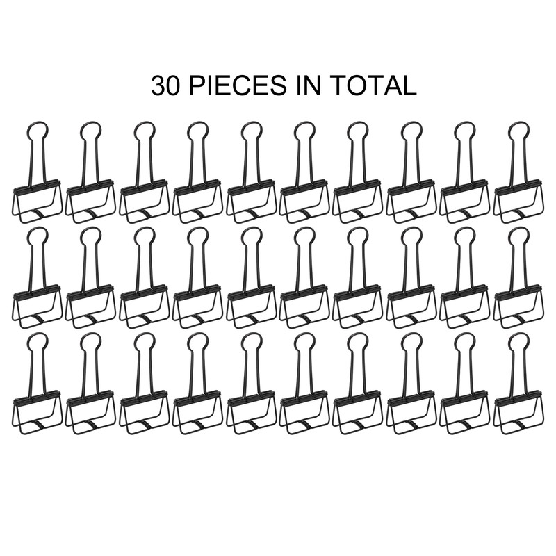 30Pcs Wire Binder Clips 2 Inch Hollow Out Strong Clamping