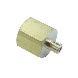 HongBoW Hardware Brass Pipe Adapter 10/32 UNF Male x 1/8" NPT Female (Pack of 2)