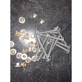 Huck Peterbilt 379 Hucks & Collars - 3/16" Medium Flange Collars USA - Pack of 100