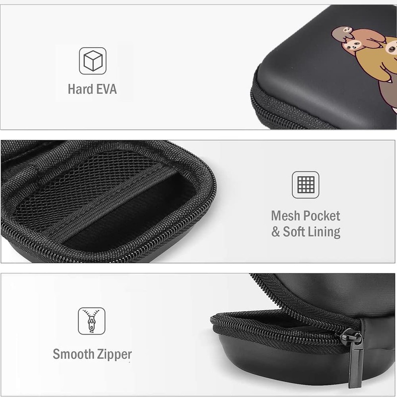 MAYCARI Earphone Case Headphone Hard Travel Carrying Gadget Bag Four