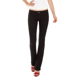 Fraternel Women's Bootcut Hip Jeans, black