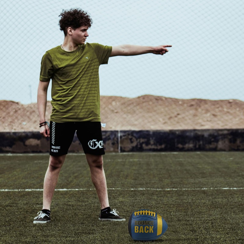 BOUNCEBACK Training Football, Size 7, Youth Training Football Equipment for
