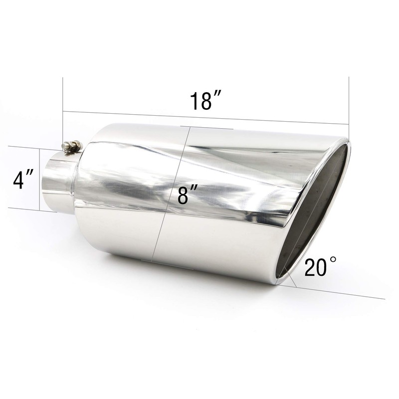 RP Remarkable Power, 4" Inlet 8" Outlet 18" Long Exhaust