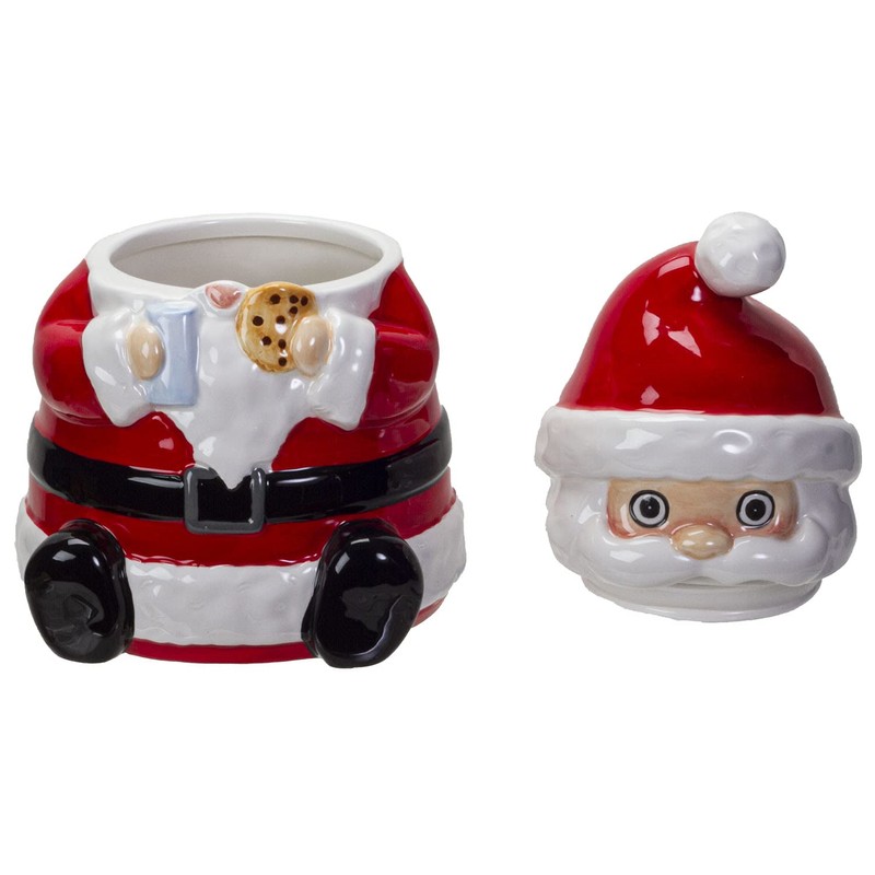 Pacific Giftware Xmas Christmas Santa Ceramic Cookie Jar