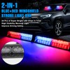 Afurkuot Red & Blue LED Windshield Dash Strobe Lights, 26