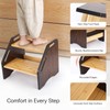 StrongTek Bamboo 2 Step Stool for Kids & Adults, 15"