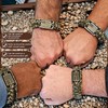 Patriotic Paracord Survival Bracelet for Men - Bronze US Flag