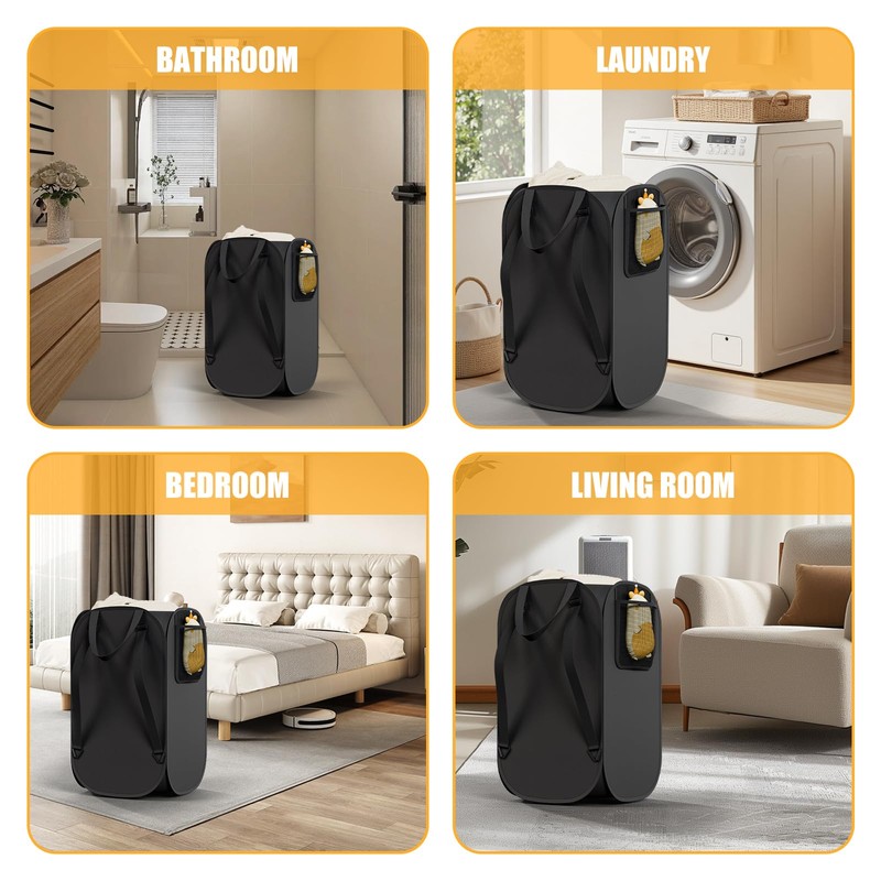 2 Pack Collapsible Backpack Laundry Bag Made by Strong Polyester