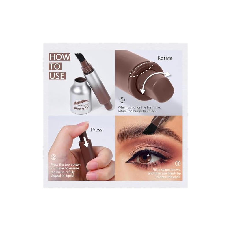 Lapiz De Cejas Gel Para Cejas Angled Brush & Dip,Pincel