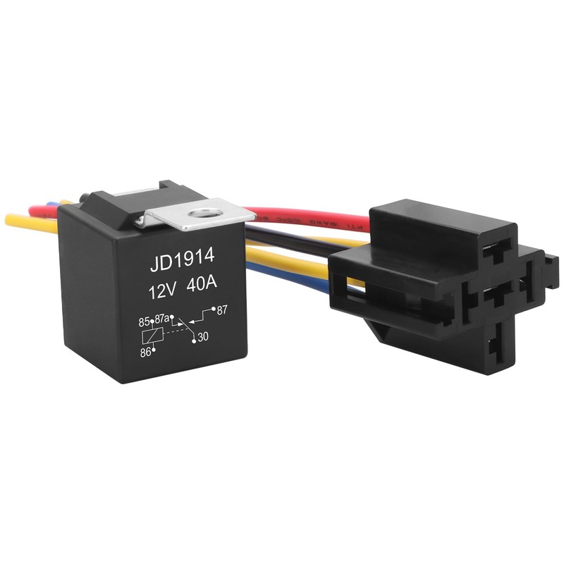 Weasch 6 Pack JD1914 Car Relay, 12V 40A, SPDT 5Pin,