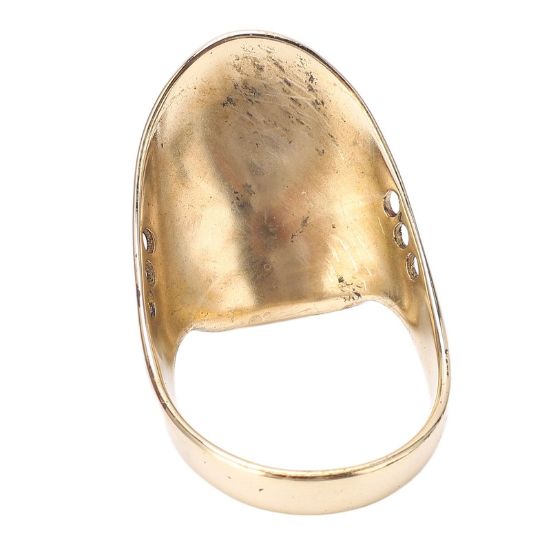 Brass Archery Thumb Ring Portable Finger Protector with Anti Lost