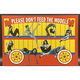 Funny Vintage “ Please Don’t Feed The Models ” Rare-Out Of Print Postcard