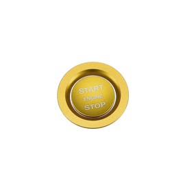 A ABSOPRO Car Engine Start Stop Button Cover Trim Sticker Kit Gold Tone Item Replacement