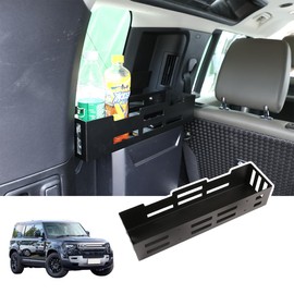 YIWANG Black Aluminum Alloy Car Trunk Storage Basket Organizer For Land Rover Defender 110 2020-2022 Auto Accessories (Left)