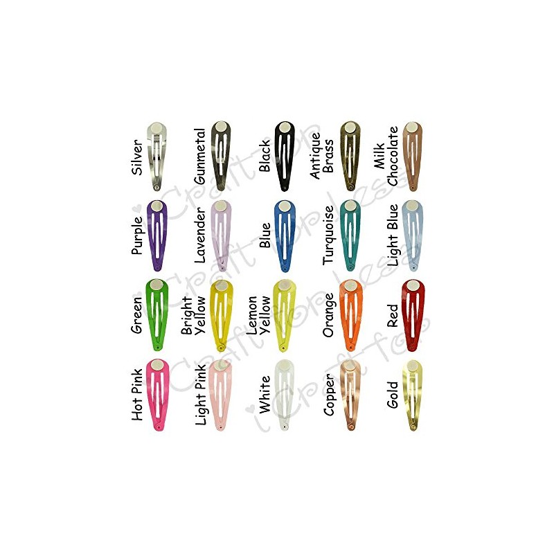 Snap Clips w/ Pad - Pick Color - Tear Drop