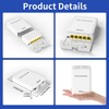 Reidubo 5 Ports Outdoor PoE++ Gigabit Extender, 1 in 4