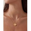 HEVOCY Gold Four Leaf Clover Necklace for Women, Adjustable Chain