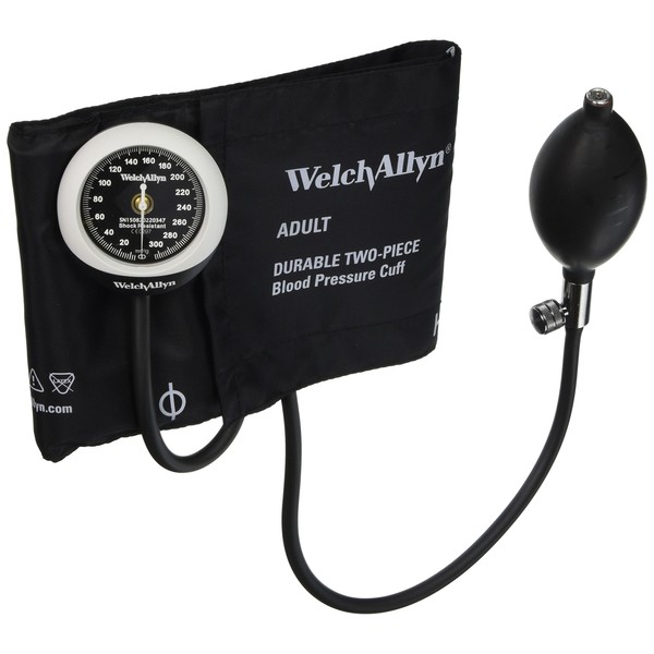 Welch Allyn DS45-11CB Gauge with Durable Two Piece, Adult Cuff and Bladder