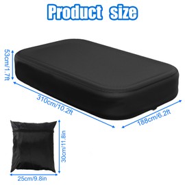 Rectangular Pool Cover for Inflatable Pool, 10.2x6.2x1.7ft 210D PU Water Proof Oxford Fabric Cover with Elastic Band & Buckle Loop