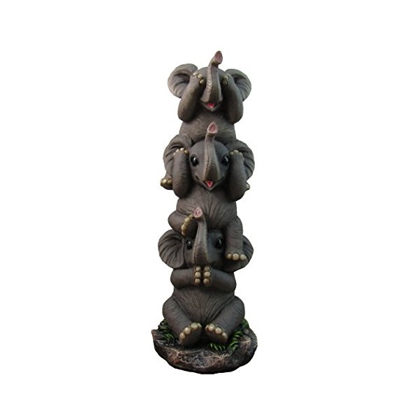 DWK - See No Evil Pachyderms - Stacking Baby Elephants