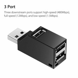 Unbranded 3 Port USB Hub USB 2.0 High Speed Hub~Splitter Box For PC Notebook-Lapto