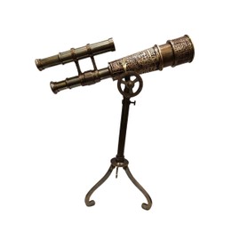 A Navirock Vintage Table Decorative Antique Brass Telescope with Full Brass Tripod Stand Decor Nautical Maritime Home Office
