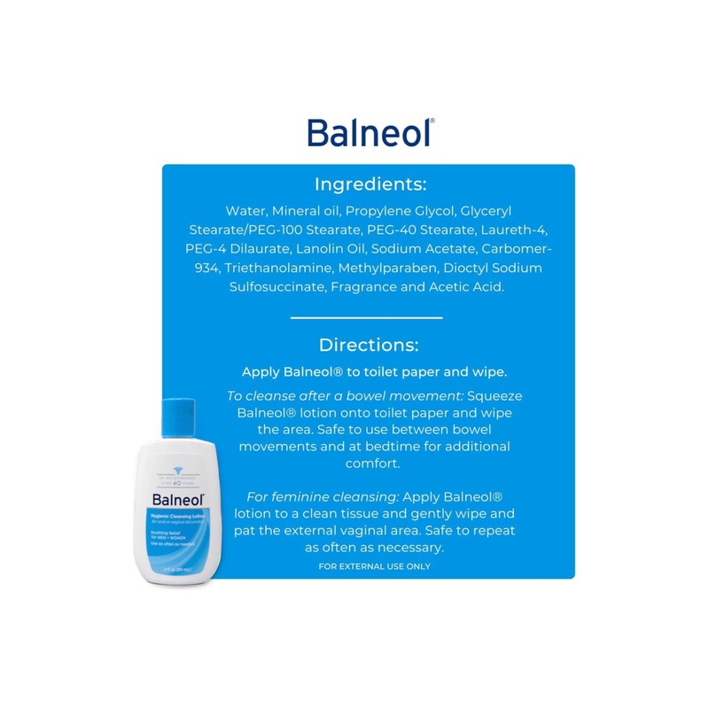 Balneol Hygienic Cleansing Lotion - 3 fl oz